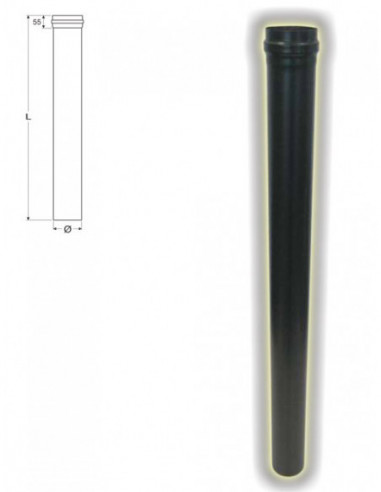 Elemento lineare Stufa Pellet cm. 25 acciaio al carbonio - Climaway