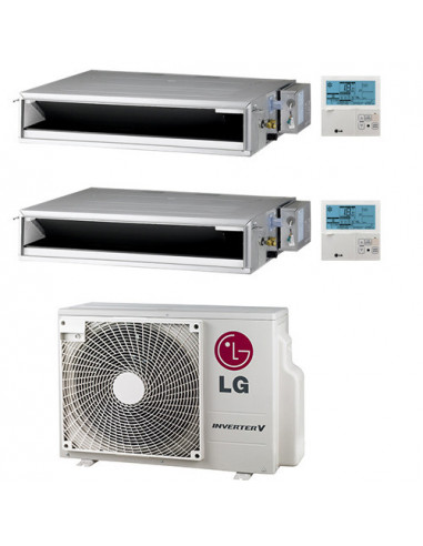 Climatizzatore Condizionatore LG Canalizzabile R32 Dual Split Inverter 9000 + 9000 BTU con U.E. MU2R15 NOVITÁ Classe A+++/A++...
