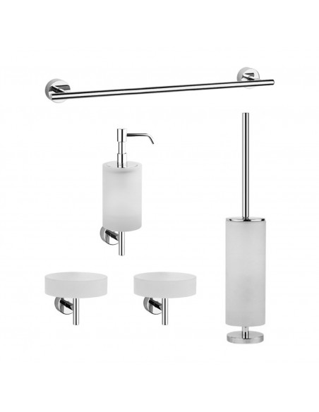 Set accessori bagno Minix Gessi con dispenser a muro - Climaway