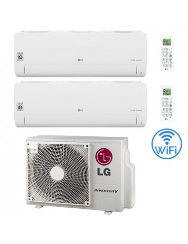 Climatizzatore Condizionatore LG Libero Smart R32 Wifi Dual Split Dual Inverter 12000 + 12000 BTU con U.E. MU2R17 NOVITÁ Clas...