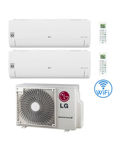 Climatizzatore Condizionatore LG Libero Smart R32 Wifi Dual Split Dual Inverter 7000 + 12000 BTU con U.E. MU2R15 NOVITÁ Class...