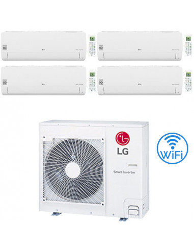 Climatizzatore Condizionatore LG Libero Smart R32 Wifi Quadri Split Dual Inverter 7000 + 7000 + 12000 + 12000 BTU con U.E. MU...