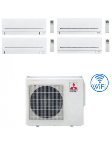 Climatizzatore Condizionatore Mitsubishi MSZ-AP Wifi R32 Quadri Split Inverter 7000 + 7000 + 7000 + 7000 BTU con U.E. MXZ-4F7...