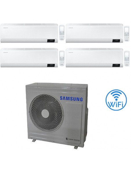 Climatizzatore Condizionatore Samsung CEBU R32 Wifi Quadri Split Inverter 7000 + 7000 + 7000 + 12000 BTU con U.E. AJ080TXJ4KG...