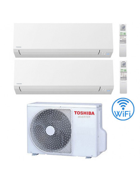 Climatizzatore Condizionatore Toshiba Serie Shorai Edge R32 Dual Split Inverter 10000 + 10000 (9000 + 9000) BTU con U.E. RAS-...