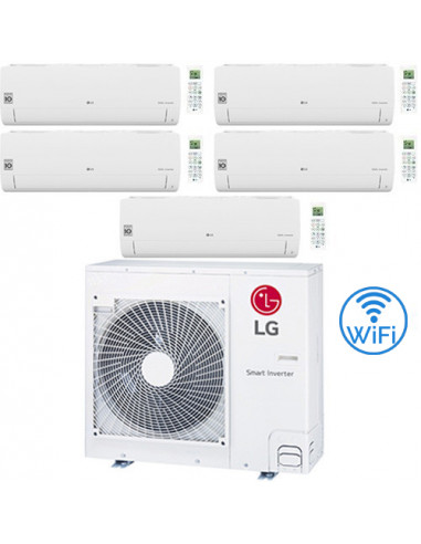 Climatizzatore Condizionatore LG Libero Smart R32 Wifi Penta Split Dual Inverter 7000 + 7000 + 7000 + 9000 + 9000 BTU con U.E...
