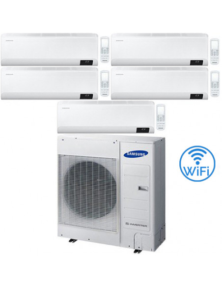 Climatizzatore Condizionatore Samsung CEBU R32 Wifi Penta Split Inverter 7000 + 7000 + 7000 + 7000 + 18000 BTU con U.E. AJ100...