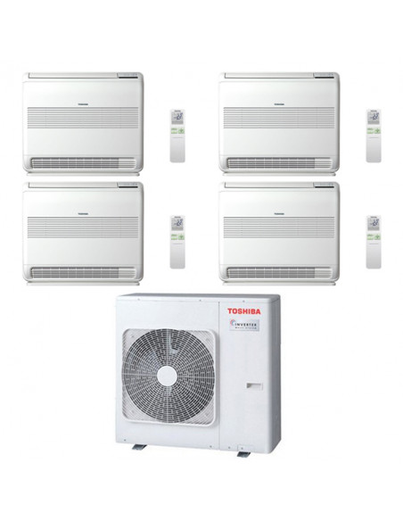 Climatizzatore Condizionatore Toshiba Console R32 Quadri Split Inverter 10000 + 10000 + 10000 + 13000 (9000 + 9000 + 9000 + 1...