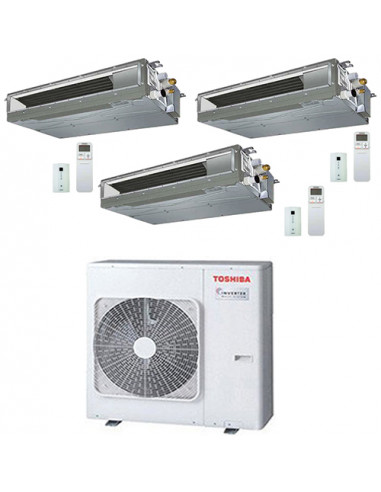 Climatizzatore Condizionatore Toshiba Canalizzabile R32 Trial Split Inverter 10000 + 10000 + 13000 (9000 + 9000 + 12000) BTU ...