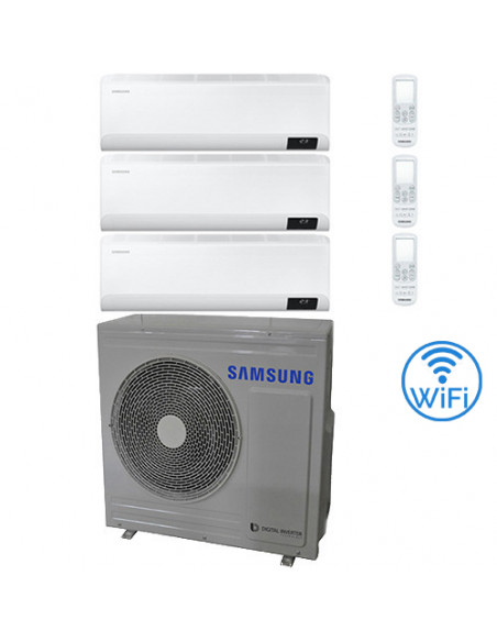 Climatizzatore Condizionatore Samsung CEBU R32 Wifi Trial Split Inverter 9000 + 9000 + 9000 BTU con U.E. AJ052TXJ3KG/EU NOVIT...
