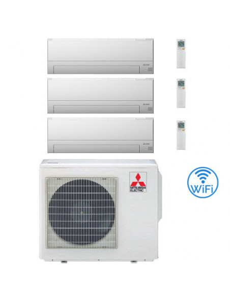 Climatizzatore Condizionatore Mitsubishi MSZ-BT Wifi R32 Trial Split Inverter 7000 + 7000 + 9000 BTU con U.E. MXZ-3F54VF NOVI...