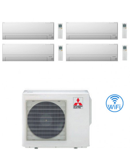 Climatizzatore Condizionatore Mitsubishi MSZ-BT Wifi R32 Quadri Split Inverter 7000 + 7000 + 7000 + 7000 BTU con U.E. MXZ-4F7...