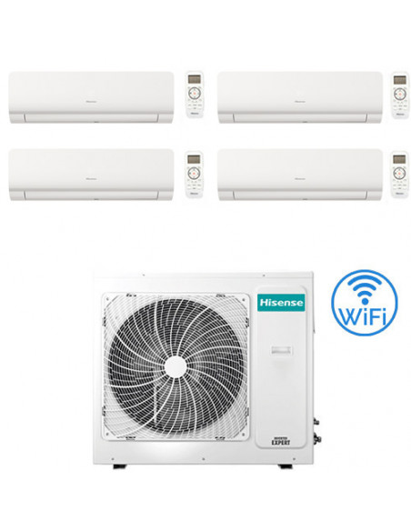 Climatizzatore Condizionatore Inverter Hisense New Energy Wifi R32 Quadri Split 7000 + 7000 + 7000 + 7000 BTU con U.E. 4AMW81...