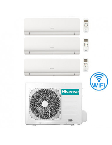 Climatizzatore Condizionatore Inverter Hisense New Energy Wifi R32 Trial Split 7000 + 7000 + 7000 BTU con U.E. 3AMW52U4RJA Cl...
