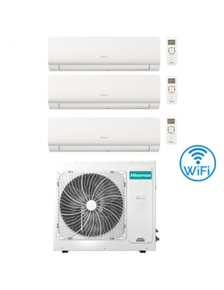 Climatizzatore Condizionatore Inverter Hisense New Energy Wifi R32 Trial Split 7000 + 7000 + 7000 BTU con U.E. 3AMW62U4RJC Cl...
