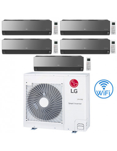 Climatizzatore Condizionatore LG Artcool Mirror UVnano R32 Wifi Penta Split inverter 9000 + 9000 + 9000 + 9000 + 12000 BTU co...