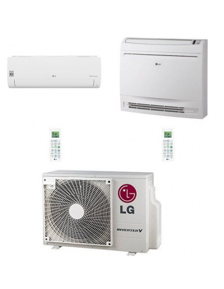 Climatizzatore Condizionatore LG Libero smart più Console R32 Dual Split Standard Inverter 9000 + 12000 BTU con U.E. MU3R19 N...