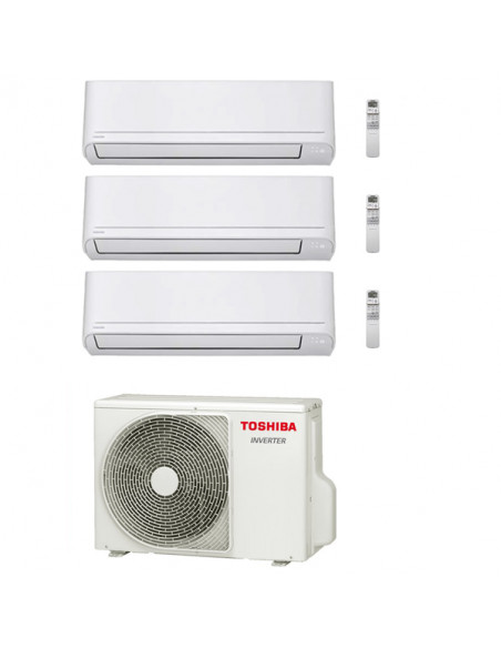 Climatizzatore Condizionatore Toshiba Serie New Seiya R32 WiFi Opzionale* Trial Split Inverter 7000 + 7000 + 7000 BTU con U.E...