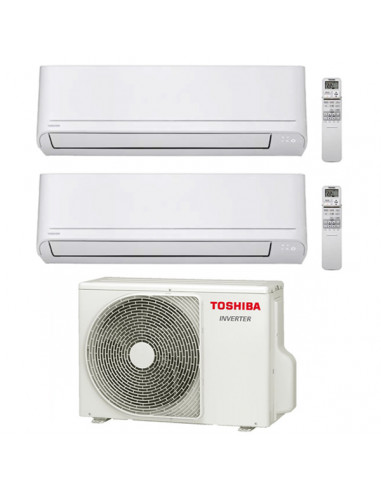 Climatizzatore Condizionatore Toshiba Serie New Seiya R32 WiFi Opzionale* Dual Split Inverter 7000 + 13000 (7000 + 12000) BTU...