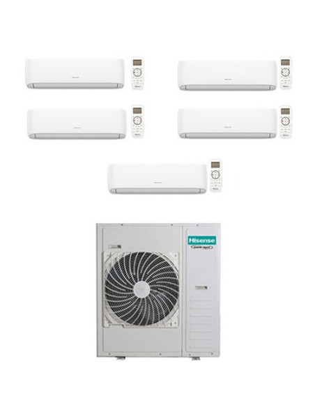 Climatizzatore Condizionatore Hisense Hi Comfort Wifi R32 Penta Split Inverter 7000 + 7000 + 7000 + 9000 + 9000 BTU con U.E. ...