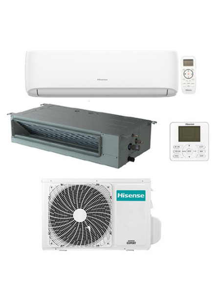 Climatizzatore Condizionatore Hisense Hi comfort più Canalizzato R32 Dual Split Inverter 9000 + 12000 BTU con U.E. 2AMW52U4RX...