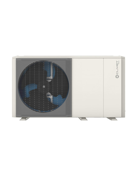 Pompa di calore 10 kW monofase monoblocco Clivet Aria-Acqua full inverter R32 WiSAN-YME 1 S 5.1 EDGE EVO 2.0 EXC unità estern...