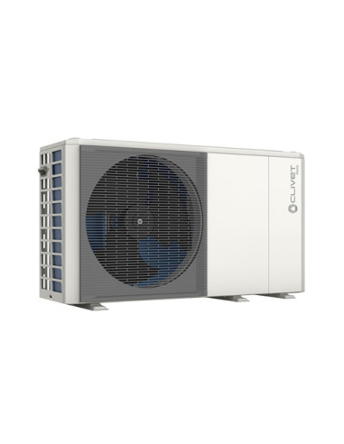 Pompa di calore 10 kW monofase monoblocco Clivet Aria-Acqua full inverter R32 WiSAN-YME 1 S 5.1 EDGE EVO 2.0 EXC unità estern...