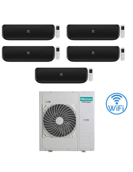Climatizzatore Condizionatore Hisense Apple Pie PRO Wi-Fi R32 Penta Split Inverter 9000 + 9000 + 9000 + 9000 + 9000 BTU con U...