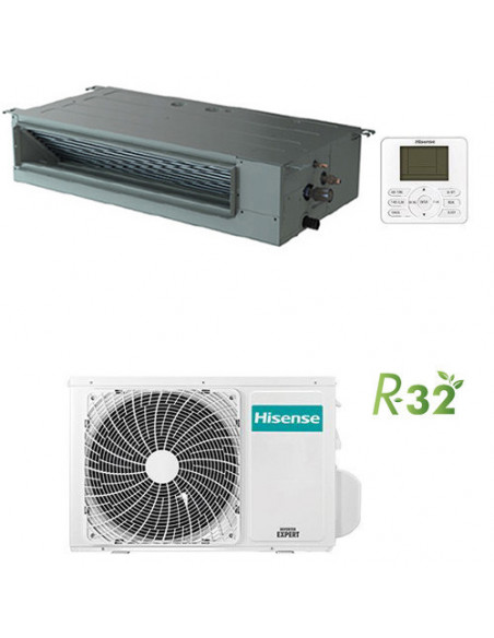 Climatizzatore Condizionatore Hisense Canalizzabile R32 12000 BTU ADT35UX4RBL8 INVERTER Classe A++/A+ - Climaway