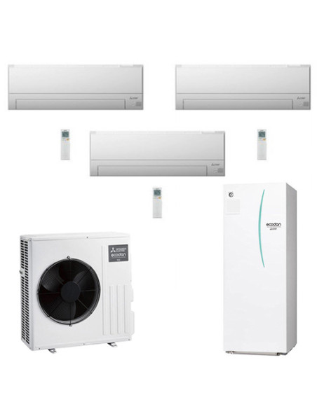 Pompa Di Calore Ibrida Mitsubishi Electric Ecodan Multi Hydrotank 7,5 Kw PXZ-4F75VG Con Unità Interna ERST17D-VM2D produzione...