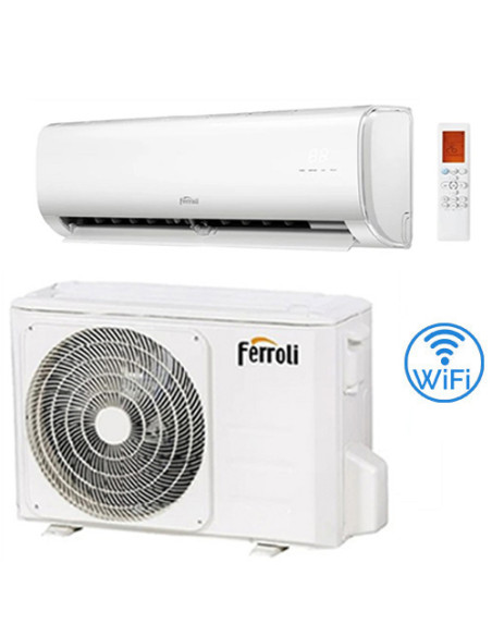 Climatizzatore Condizionatore Ferroli Serie Giada S Wifi DC Inverter R32 18000 BTU Classe A++/A+ NOVITA' 2023 - Climaway