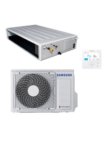 Climatizzatore Condizionatore Samsung Canalizzabile Monosplit Inverter a media prevalenza R32 18000 BTU AC052RNMDKG/EU Classe...