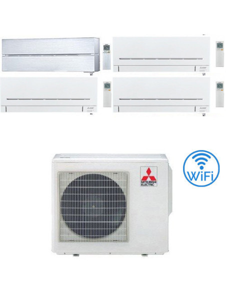 Climatizzatore Condizionatore Mitsubishi Kirigamine Style + MSZ-AP20VGK Wifi R32 Quadri Split Inverter 7000 + 7000 + 7000 + 1...