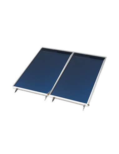 Sistema solare Smartsol a circolazione forzata composto da 2 collettori solari altamente selettivi + Easy pack + Kit di fissa...