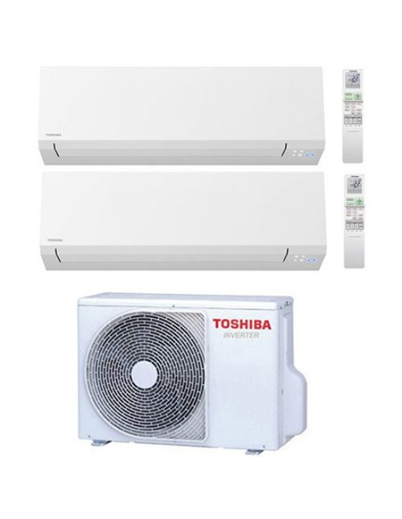 Climatizzatore Condizionatore Toshiba Serie Shorai Edge R32 Dual Split Inverter 7000 + 13000 ( 12000 ) BTU con U.E. RAS-2M14G...