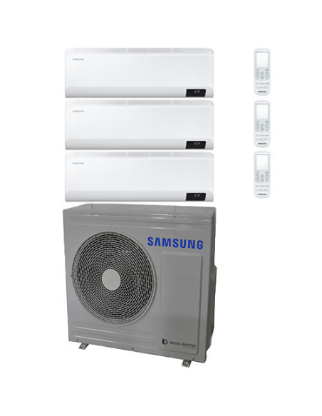 Climatizzatore Condizionatore Samsung CEBU R32 Wifi Trial Split Inverter 9000 + 9000 + 9000 BTU con U.E. AJ052TXJ3KG/EU NOVIT...