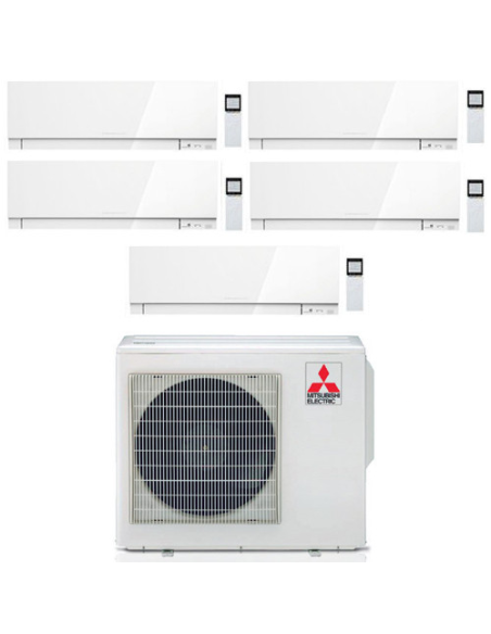 Climatizzatore Condizionatore Mitsubishi Kirigamine Zen Wifi Bianco Penta Split Inverter 9000 + 9000 + 9000 + 9000 + 9000 BTU...