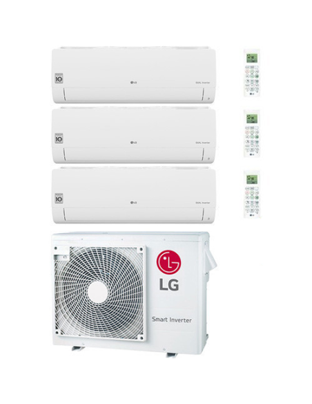 Climatizzatore Condizionatore LG Libero Smart R32 Wifi Trial Split Dual Inverter 9000 + 9000 + 9000 BTU con U.E. MU3R19 NOVIT...