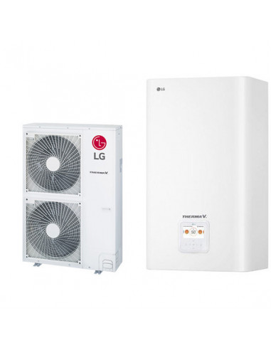 LG THERMA V CON SPLIT Unità esterna HU141MA U33 Unità interna HN1616M NK5 Capacità 14,00 kw (Pompa di calore idronica inverte...