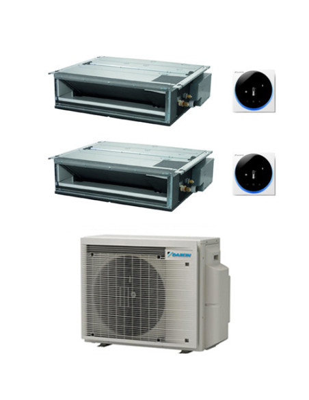 Climatizzatore GARANZIA ITALIA Daikin Canalizzabile Serie FDXM-F9 R32 Dual Split Inverter 12000 + 18000 BTU con U.E. 2MXM50A9...