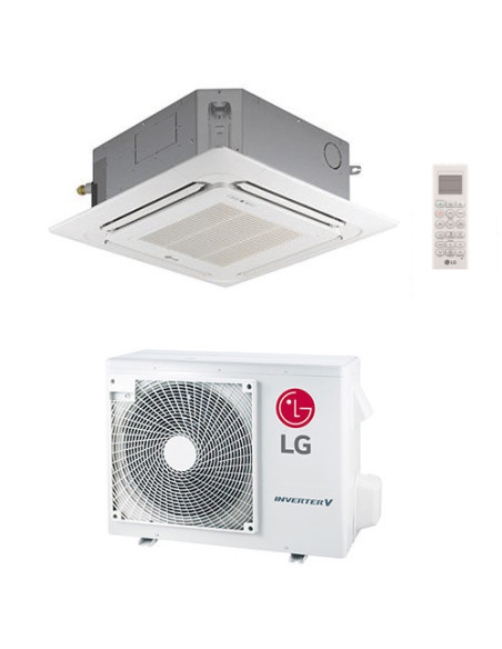 Climatizzatore Condizionatore LG Cassetta 4 vie Standard Inverter R32 9000 BTU CT09F classe A++/A+ con TELECOMANDO PWLSSB21H ...