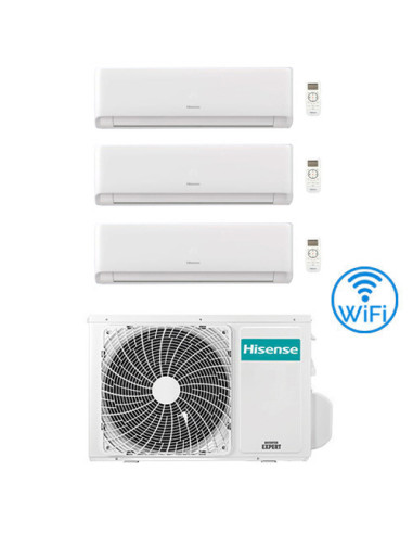 Climatizzatore Condizionatore Inverter Hisense Energy Ultra Ecosense Wifi R32 Trial Split 7000 + 7000 + 7000 BTU con U.E. 3AM...