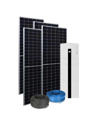 Kit fotovoltaico da 6 kW composto da Inverter Ibrido e pacco batteria da 10kWh Clivet + nº14 pannelli EXE Solar TRITON TOPCON...