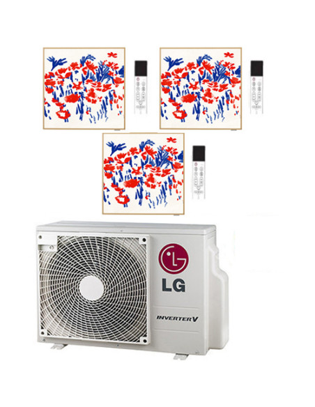 Climatizzatore Condizionatore LG Artcool Gallery PHOTO R32 Trial Split Inverter 9000 + 9000 + 9000 BTU con U.E. MU3R21 NOVITÁ...