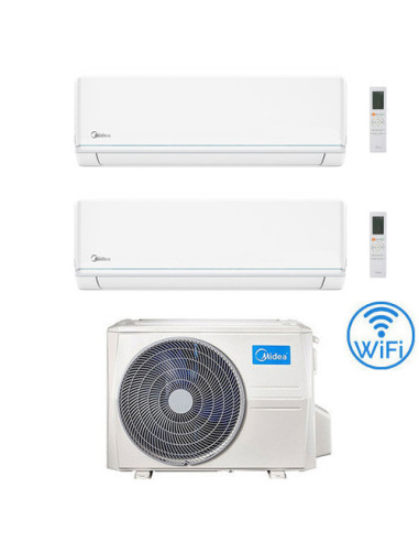 Climatizzatore Condizionatore Midea Evolution R32 WiFi Dual Split 12000 + 12000 BTU con U.E. M2OE-18HFN8-Q INVERTER Classe A+...