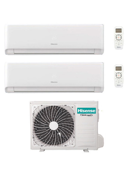 Climatizzatore Condizionatore Inverter Hisense Energy Ultra Ecosense Wifi R32 Dual Split 7000 + 7000 BTU con U.E. 2AMW35U4RGC...