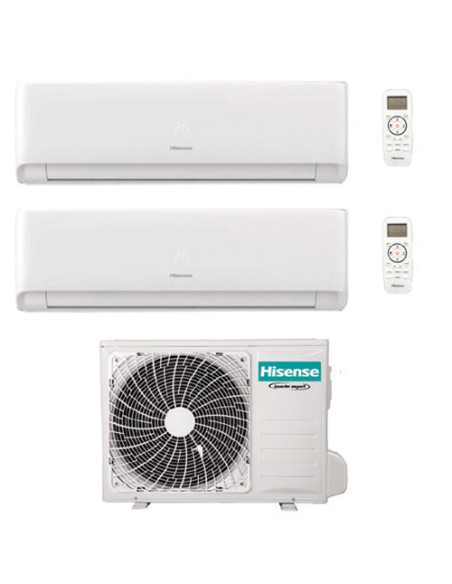 Climatizzatore Condizionatore Inverter Hisense Energy Ultra Ecosense Wifi R32 Dual Split 7000 + 7000 BTU con U.E. 2AMW42U4RGC...