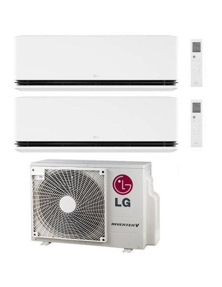 Climatizzatore Condizionatore LG Dualcool Deluxe R32 Wifi Dual Split Dual Inverter 12000 + 18000 BTU con U.E. MU3R19 NOVITÁ C...