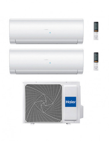 Climatizzatore Condizionatore Haier Ies R32 Dual Split Inverter 9000 + 9000 BTU con U.E. 2U40S2SM1FA Classe A++/A+ - Climaway